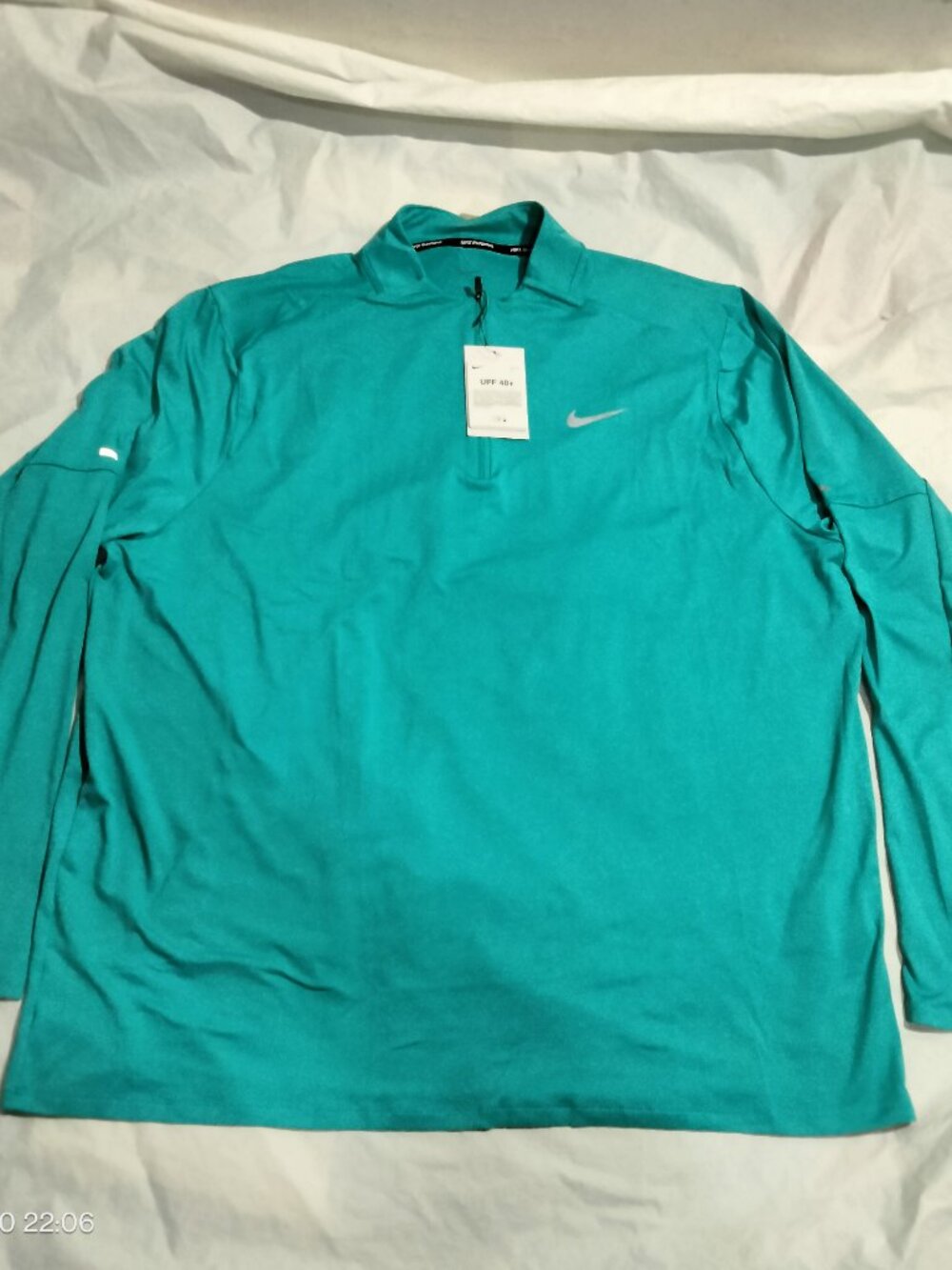 Nike Men’s Element Dri-Fit 1/2 Zip Running Top UV UPF40+ DD4756-345 Teal 2XL